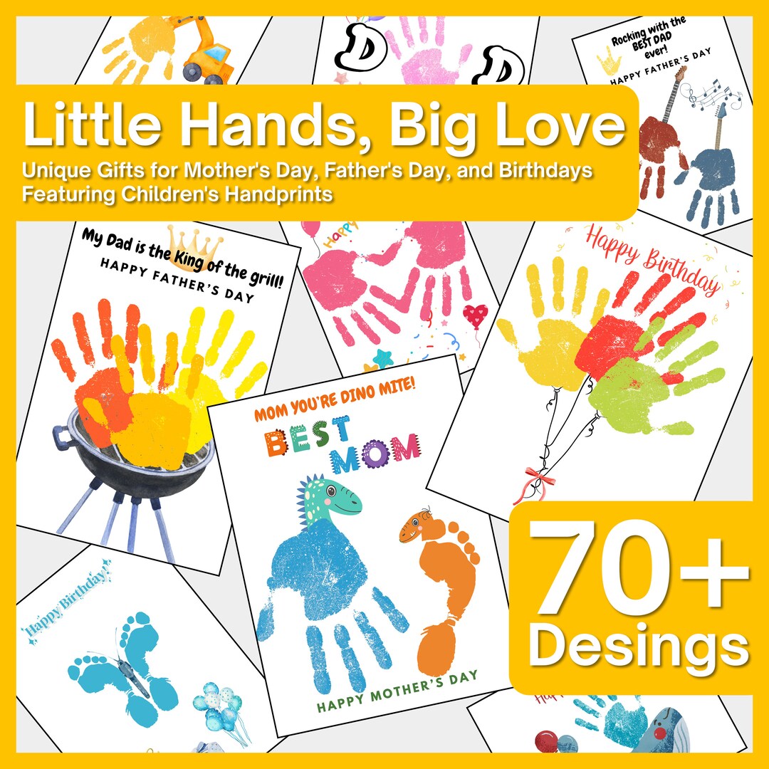 DIY Father's Day Printables for Kids, 70+ Creative Handprint ...