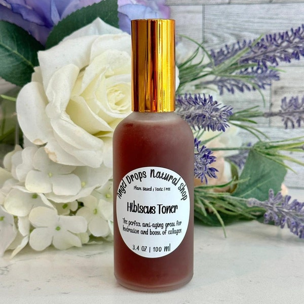 Hibiscus Hydrating Facial Toner | All Natural Toxic Free with lots of benefits 4 oz bottle.
