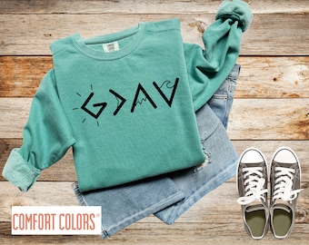 God Is Greater Than The Highs And Lows Christian Sweatshirt, Comfort Colors, Christian Shirt, Faith Shirt