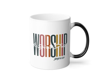 Worship In Spirit & Truth Color Changing Mug, 11oz, Positive Mug, Christian Mug