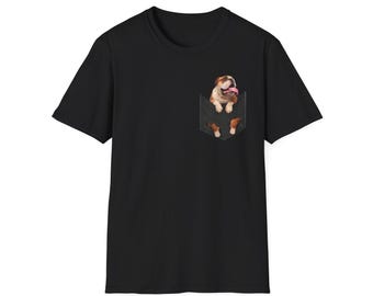 Bulldog in My Pocket Tee Shirt, Bulldog Tee, Bulldog Merch