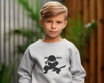 Kid Ninja Sweatshirt, Boy's Ninja Shirt, Ninja Sweatshirt