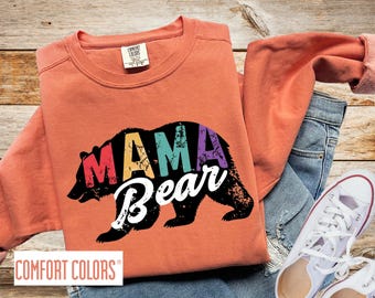 Mamma Bear Sweatshirt, Comfort Colors, Gift For Mom, Gift For Her, Mom Shirt