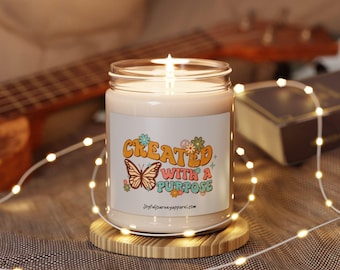 Created With A Purpose Scented Soy Candle, Aromatherapy, Gift For Mom, Scented Candle
