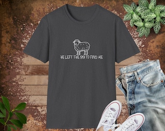 He Left The 99 Christian Unisex Softstyle T-Shirt, Christian Shirts, Christian Tee Shirt, Christian Gift, Christian Christmas Gift