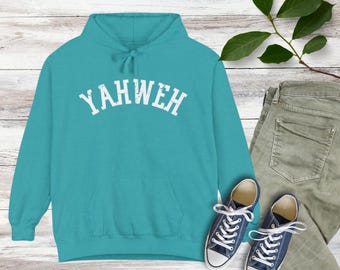 YAHWEH Christian Comfort Colors Hoodie, Unisex Christian Sweatshirt, Christian ShirtsChristian T-Shirts