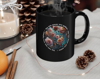 Christian  Black Ceramic Mug You Turn Graves Into Gardens Christian Cup Christian Crinkware