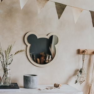 Wall kids Mirror, wooden decorations, Kids room, Kids Bedroom Decor, Baby Shower Gift, Wooden mirror for kids room