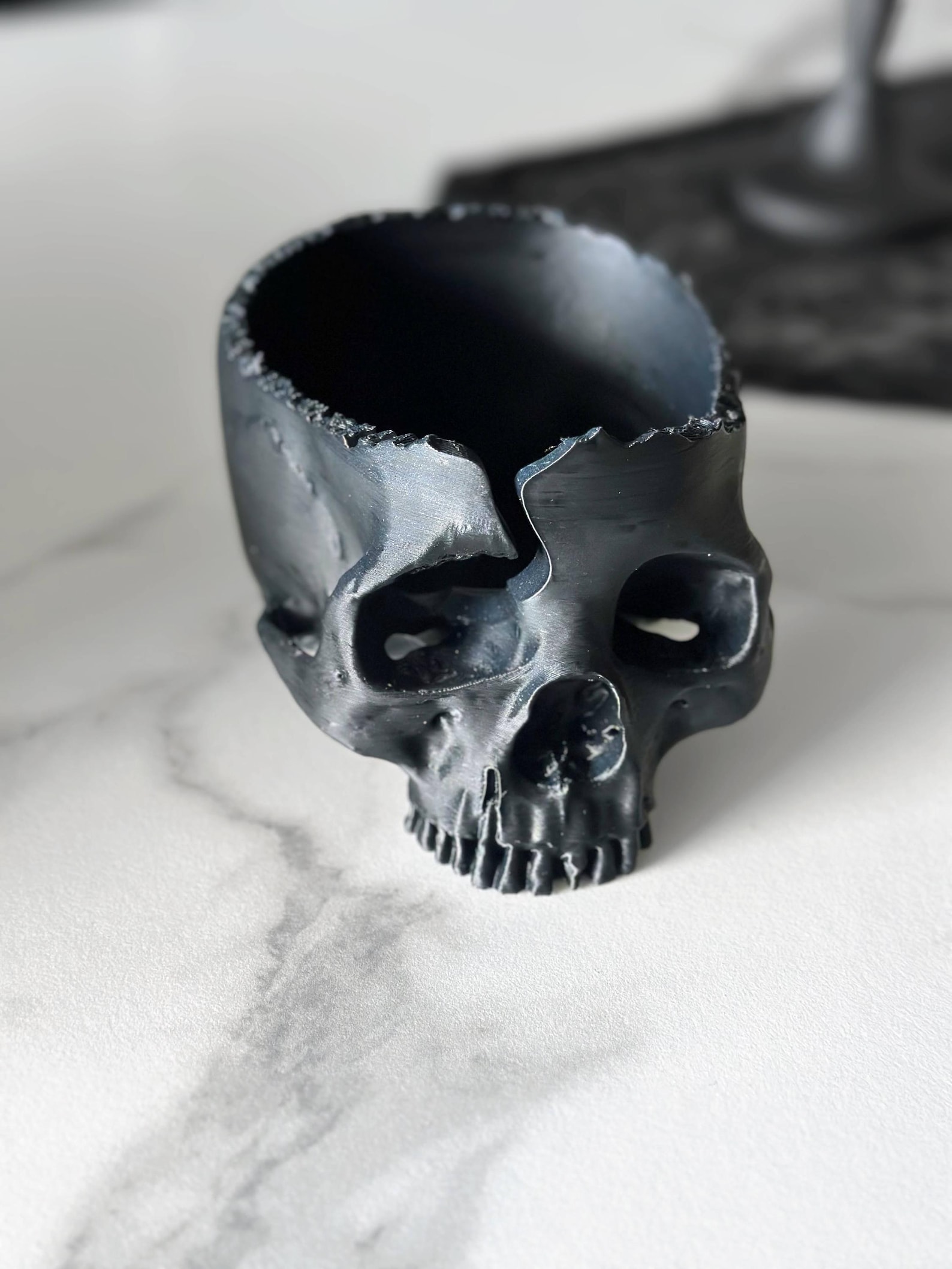 Skull Yarn Bowl Crocheting & Knitting Accessory Craft Wool Yarn Holder