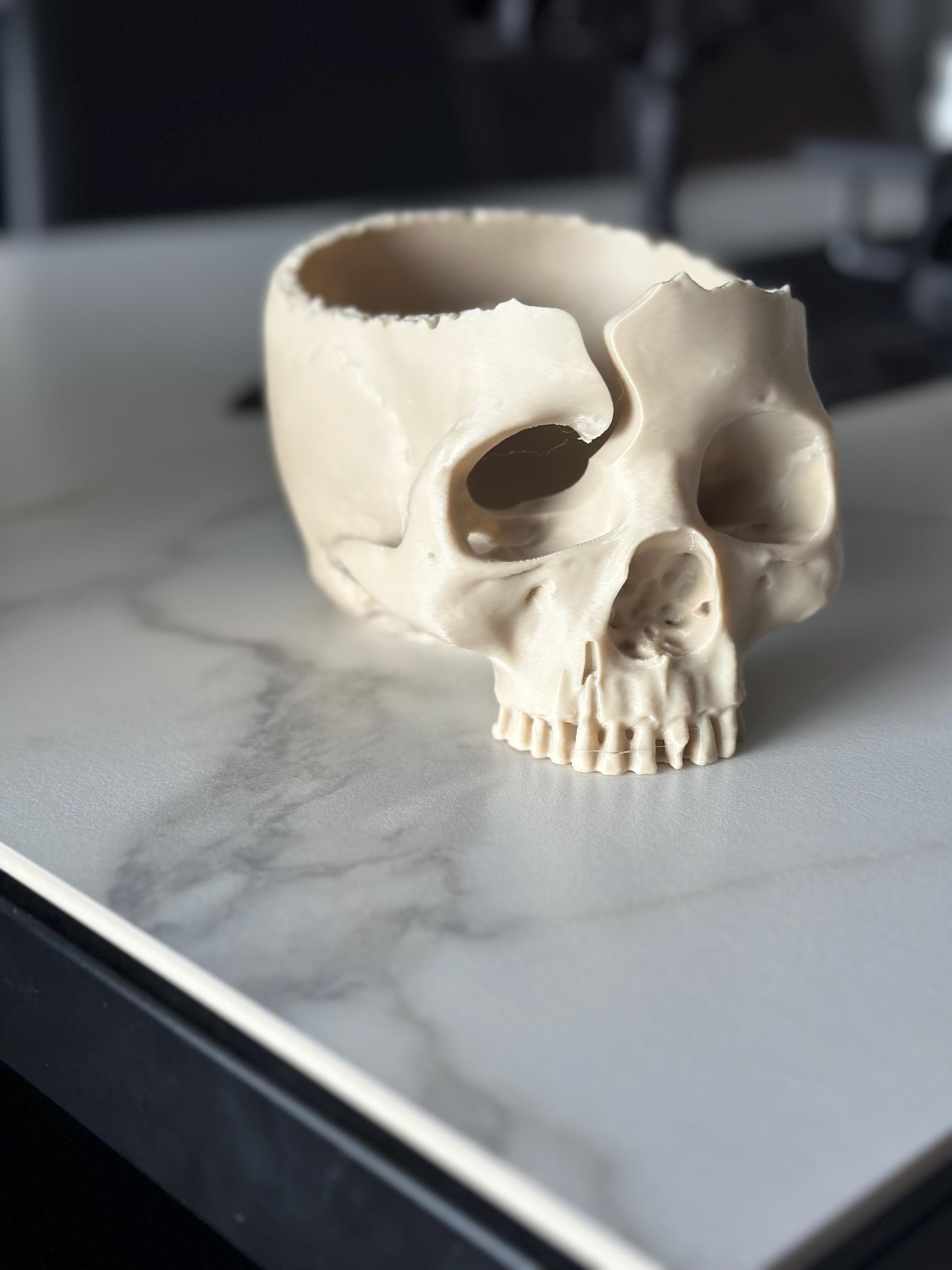 Skull Yarn Bowl Crocheting & Knitting Accessory Craft Wool Yarn Holder