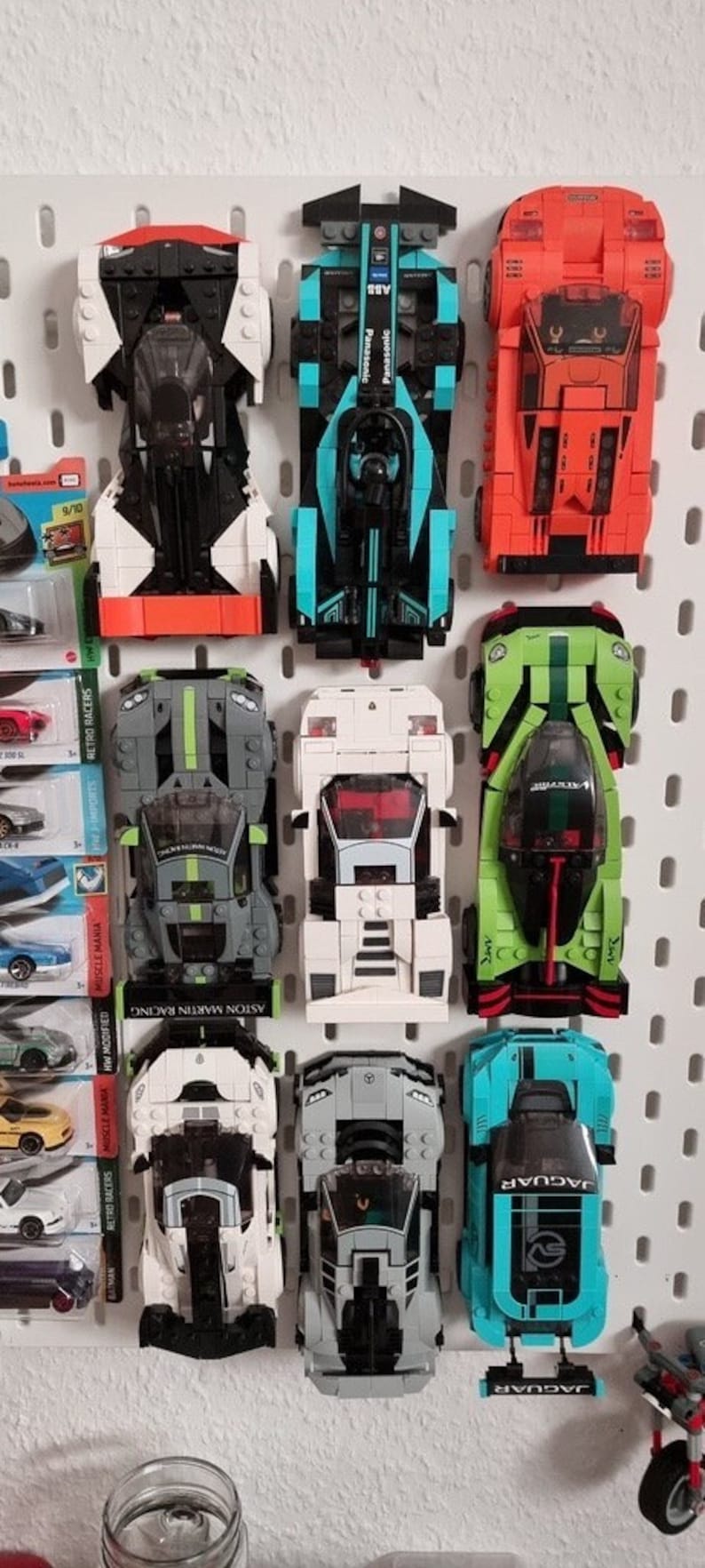 Lego Speed Champions IKEA Pegboard Mount | Display | Lego Car | Present ...