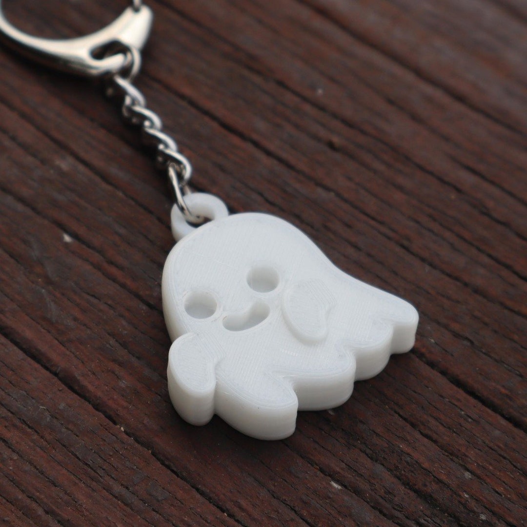 Ghost Keyring / Halloween Gift / Cute Ghost / 3D Printed Keytag ...