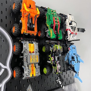 STL File | Lego Technic Monster Jam | Ikea Pegboard Mount | Building Block Compatible | Digital Download | File Only | Home Organisation