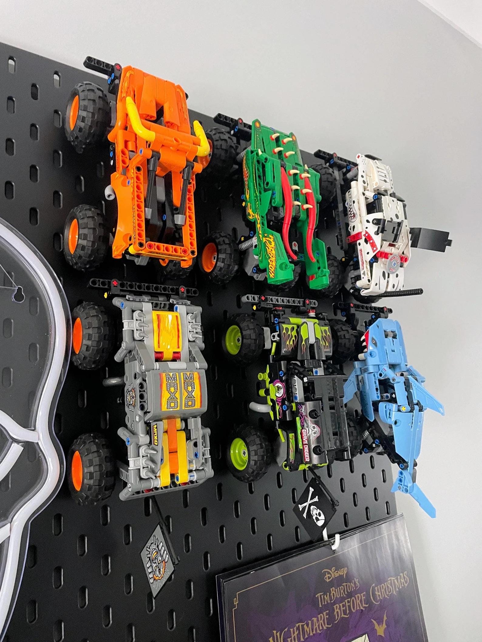 STL File | Lego Technic Monster Jam | Ikea Pegboard Mount
