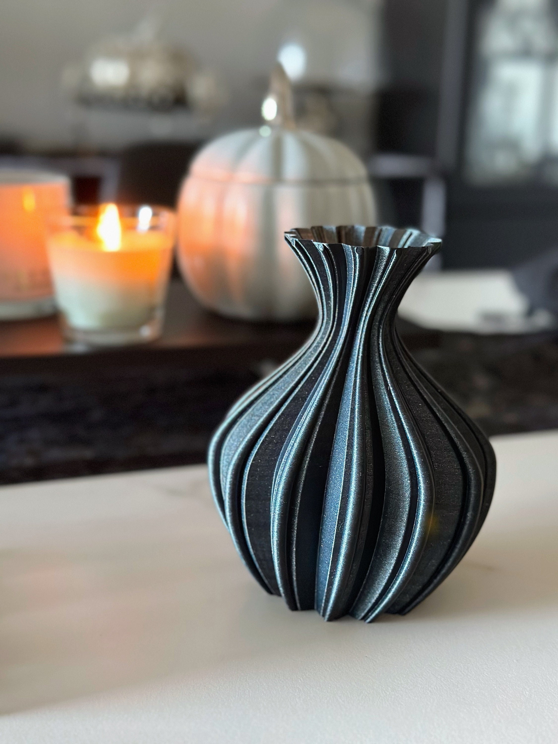Gothic Rectangular Pot Gothic Vase Decor | Baroque Belly Goth Flower Display | Unique Bespoke ...