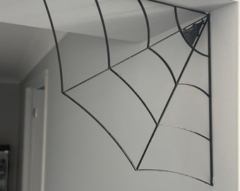 Türrahmen Spinnennetz | Ecke Web | 3D gedruckte Web | Möbel Dekor | Halloween Web | Gruselig | Spinnentier | Benutzerdefinierte Spinnennetz | Flur |