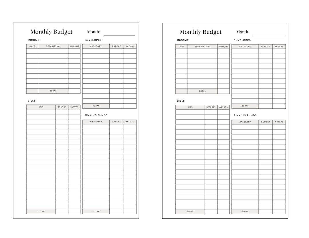 Printable Mini Happy Planner Budget Inserts - Etsy