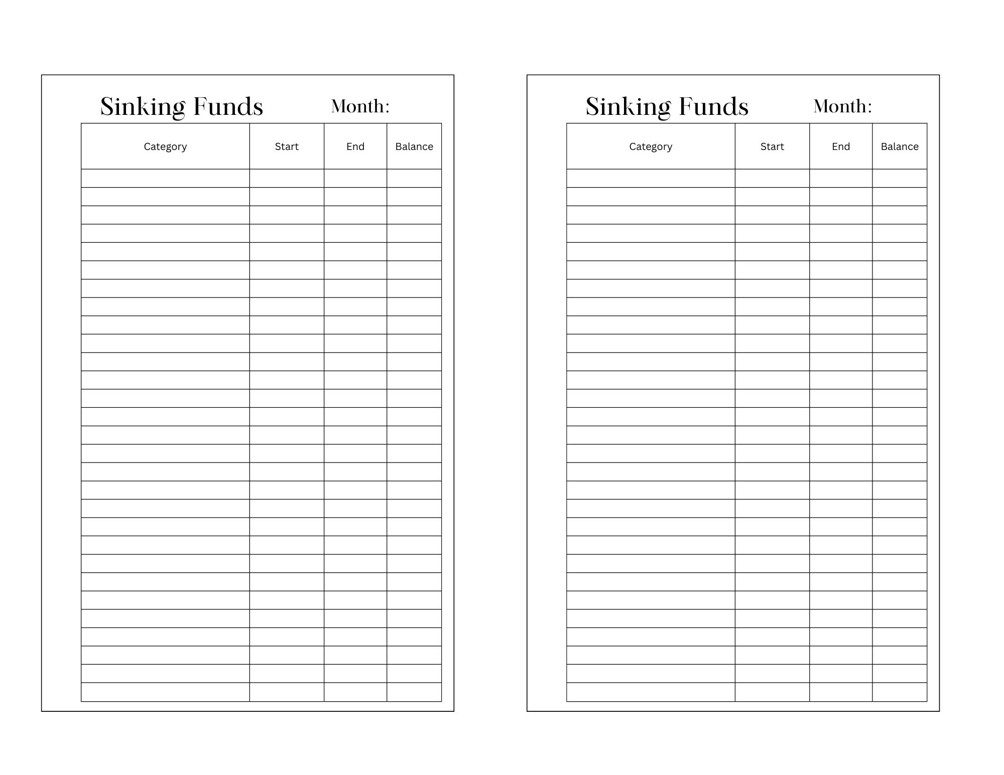 Printable Mini Happy Planner Budget Inserts - Etsy