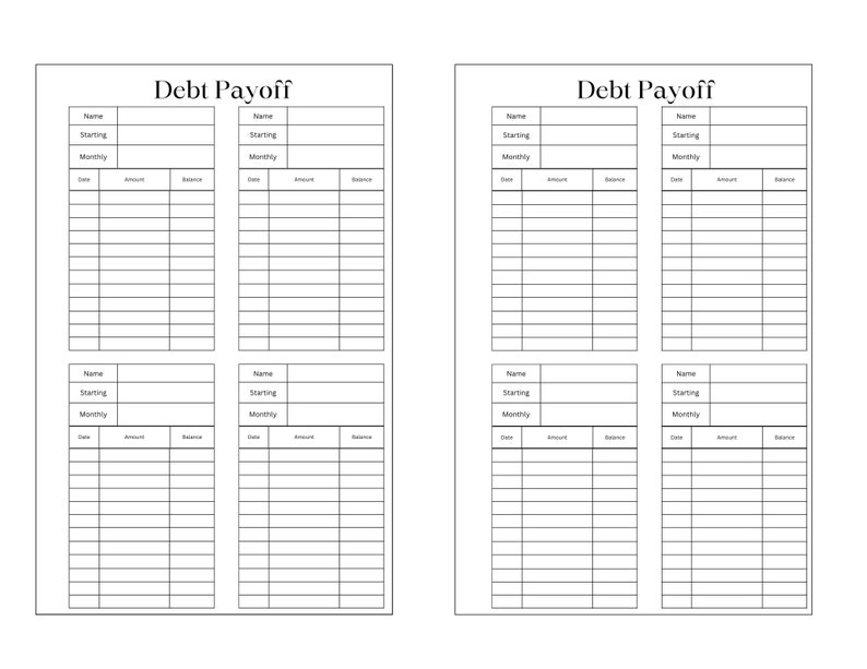 Printable Mini Happy Planner Budget Inserts - Etsy