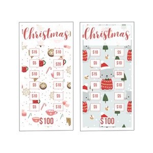 Printable A6 Christmas Savings Challenge