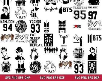 Kpop -- File Set, SVG Bundle LAYERED Cricut Files,Instant Download