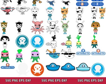 Octanauts Svg File Set, SVG Bundle LAYERED Cricut Files,Instant Download