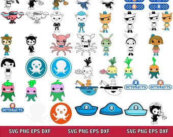 Octanauts Svg File Set, SVG Bundle LAYERED Cricut Files,Instant Download
