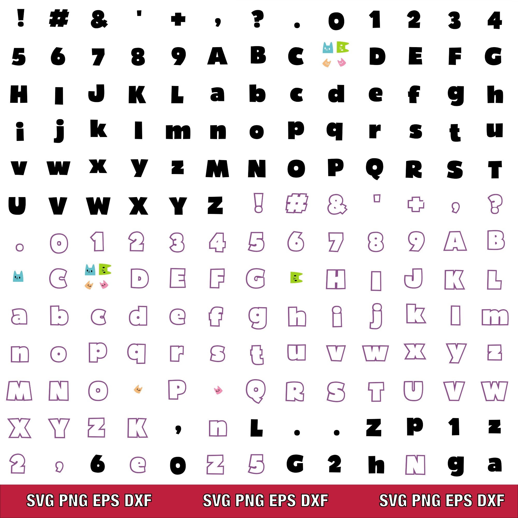 Gabby Dollhouse Font File Set SVG Bundle LAYERED Cricut Etsy España