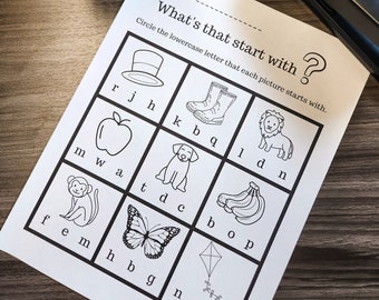 Classroom Worksheet - What's that start with? Letters
