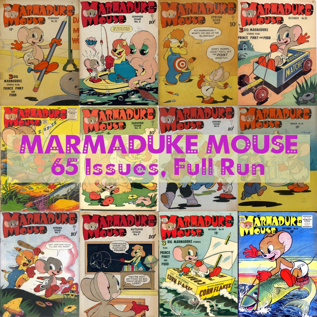 Marmaduke Mouse, 1946 Vintage Comics for Kids, 65 Issues Complete Collection Digitalized - Etsy