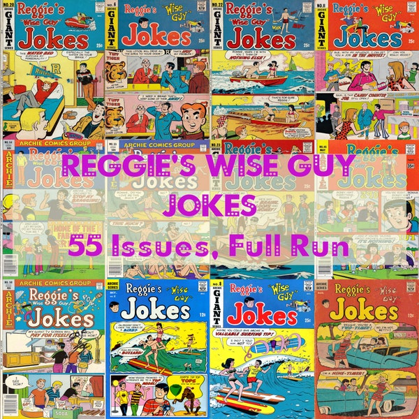 Reggie's Wise Guy Jokes comics, 1968-1980 55 Issues Full Run