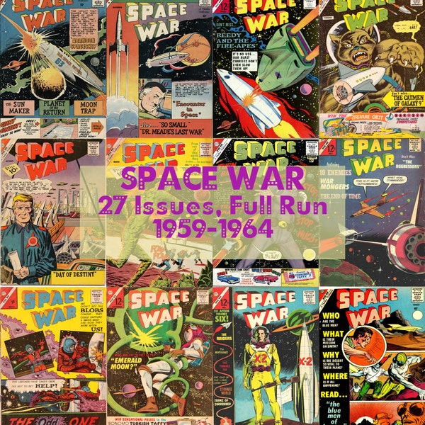 Space War + Fightin Five Comics, Silver Age Comics, Digital Comics Collection 1950s, 1960s