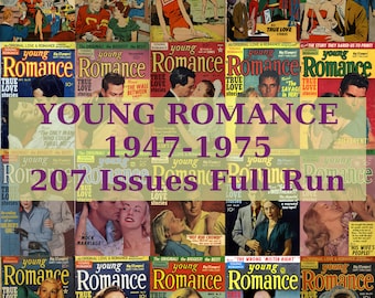 Comics, Young Romance, First Romantic Comic Book, Digital Downloadable Collection