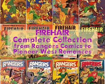 Cómics de Firehair, desde cómics de Rangers hasta romances del oeste de Fairhair Pioneer, aventuras de chicas del salvaje oeste, colección digital completa