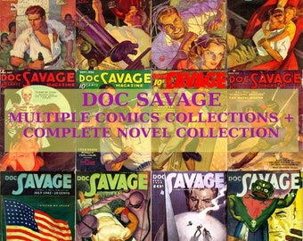 Collection de bandes dessinées et de romans Doc Savage