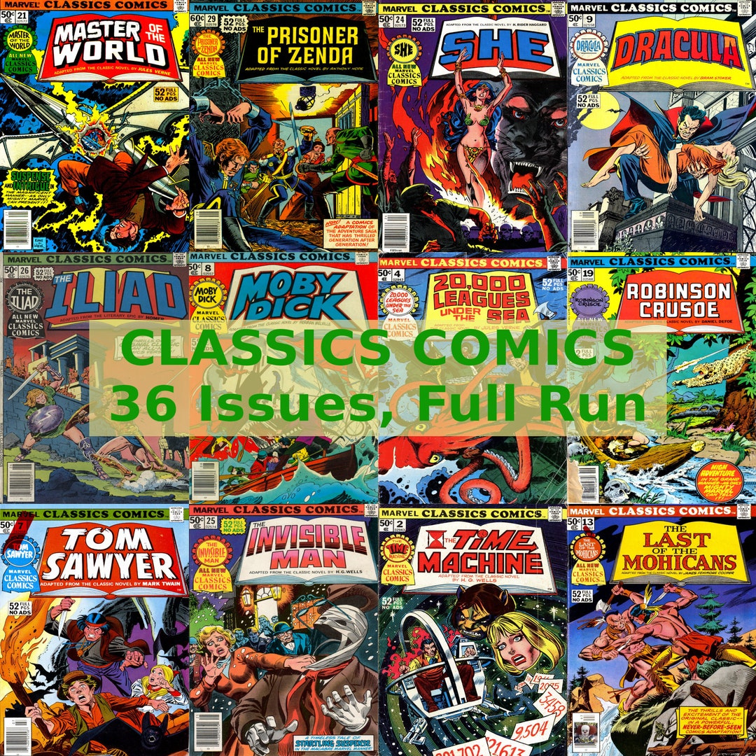 Classics Comics, Classic Literature, 36 Issues Complete Collection Etsy