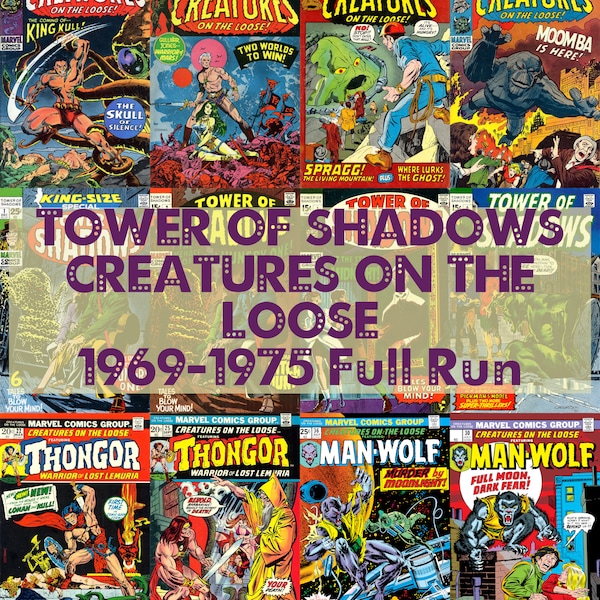 Horror Comics Tower of Shadows and Creatures on the Loose, Horror Anthology, Digital Comics Download