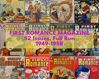 First Romance Magazine Fumetti vintage, amore, relazioni