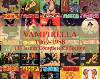 Vampirella Comics, bandes dessinées d'horreur, collection de bandes dessinées numériques 1969-1988