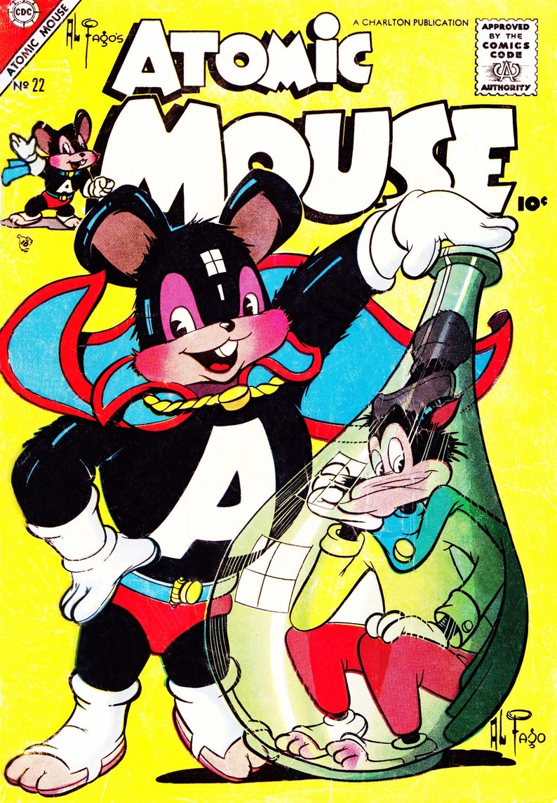 Raton Comica Ratón atómico, Conejo atómico y Gato átomo, Colección vintage de cómics ...
