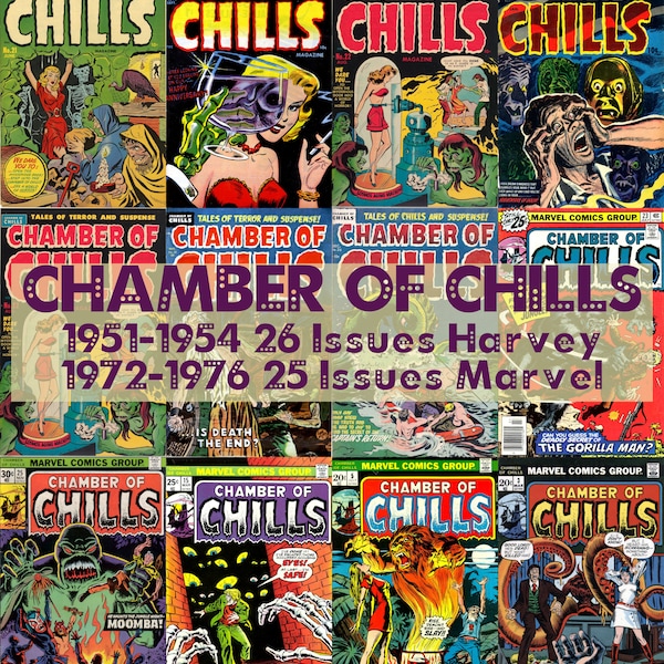 Chamber of Chills Comics, Horror Anthology, Monsters, Psychological Terror, Suspense, Macabre, Haunted Houses, Digital Comics Collection