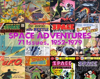 Space Adventures Comics, Complete Digital Collection 71 Issues
