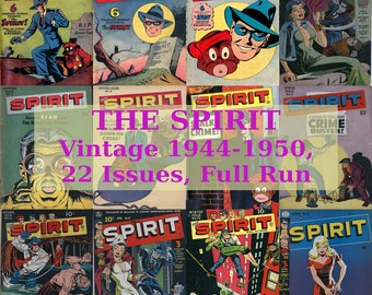 The Spirit Comics, Vintage Comics 1940s, Digital Comics Download