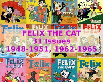Felix the Cat Comics Vintage 1948-1965 Colección de cómics clásicos para todas las edades