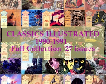 Klassiker illustrierte Vintage Comic Bücher, digitale Comics