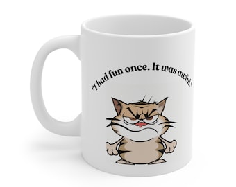 Grumpy Cat Kaffeetasse, lustiges Katzenliebhaber Geschenk