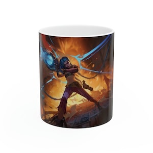 Arcane Jinx Mug - LoL Jinx Shooting Rocket Mug - Gaming Gift Cup | Ceramic Mug 11oz