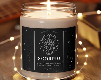 Ignite Your Scorpio Spirit with our Zodiac Candle