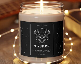 Find Comfort with our Taurus Zodiac Candle