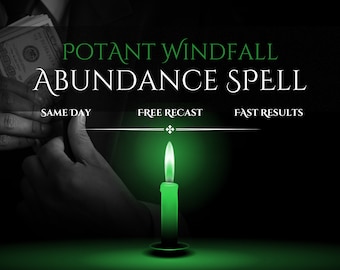 Pottant Windfall Abundance Spell Same Day Cast, Fast Money Spell, Wealth Spell Casting Powerful Spell, Fast Spell Casting, Witch spell